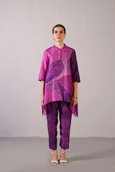 Flowna Pink & Purple Kurta Set