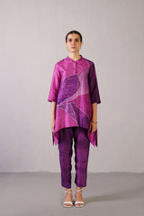Flowna Pink & Purple Kurta Set