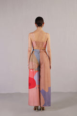 Floro Peach Pink Jumpsuit