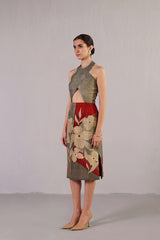 Botanica Wine & Grey Dress