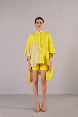 Stria Lemon Yellow Shorts Set