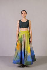 Swasha Blue & Lime Green Lehanga Set