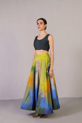 Swasha Blue & Lime Green Lehanga Set