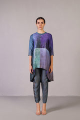 Glint Green & Purple Kurta Set