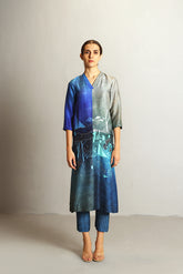 Horizon Blue & Grey Kurta Set