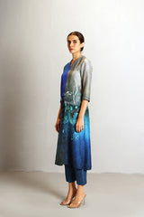 Horizon Blue & Grey Kurta Set