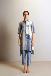 Floro Metal Grey Kurta Set