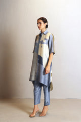 Floro Metal Grey Kurta Set