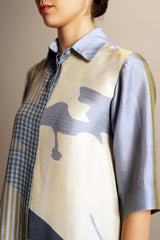 Floro Metal Grey Kurta Set