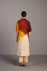 Diffuse Brown & Ochre Kurta Set