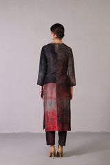 Horizon Grey & Maroon Kurta Set