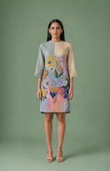 Ikat Cutwork Shift Dress