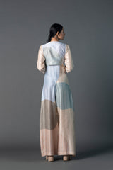 Array Bandhani Buttercream & Soft Blue