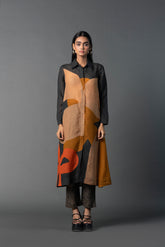 Array Bandhani Rust & Grey