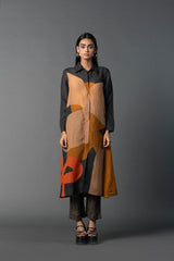 Array Bandhani Rust & Grey