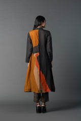 Array Bandhani Rust & Grey