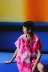 Candy Floss blush pink dhoti-skirt set