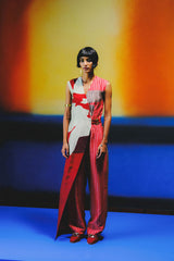 Floro Deep Red & Maroon Jumpsuit