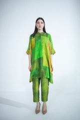 Green short kurta set