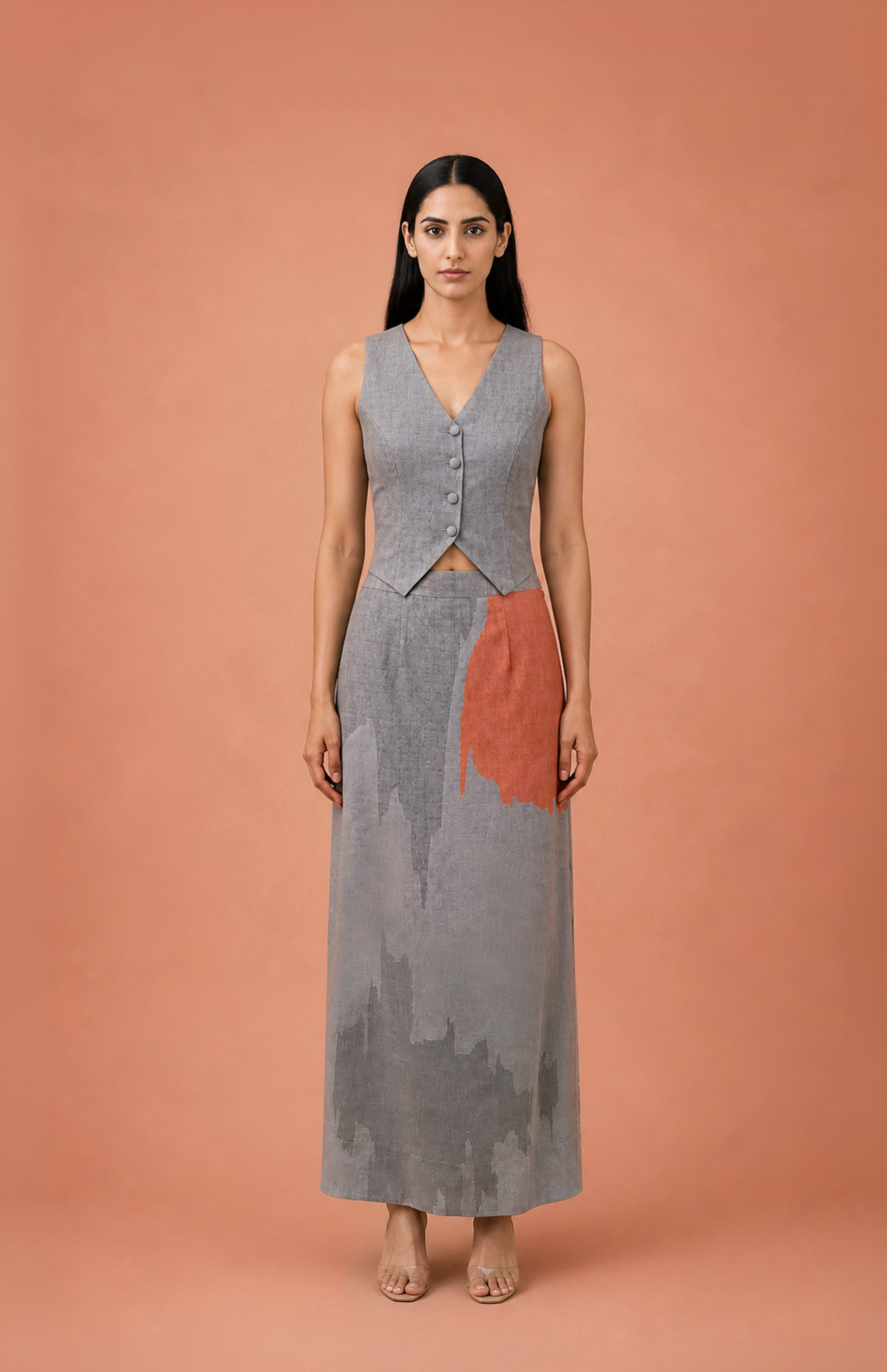 Ikat Cutwork Layered Set