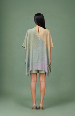 Ikat Cutwork Kaftan Shorts Set