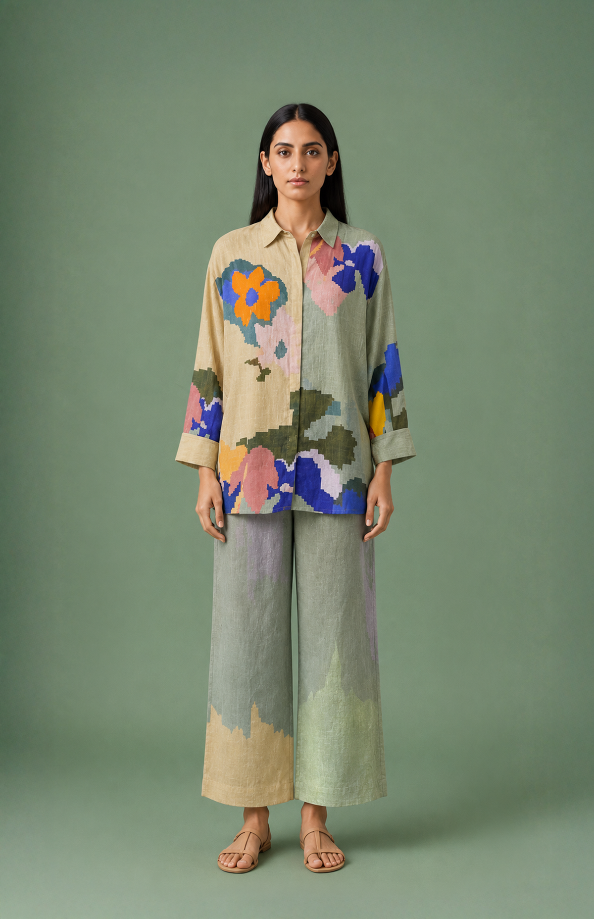 Ikat Shirt Co-Ord Set