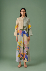 Ikat Cutwork Flow Dress