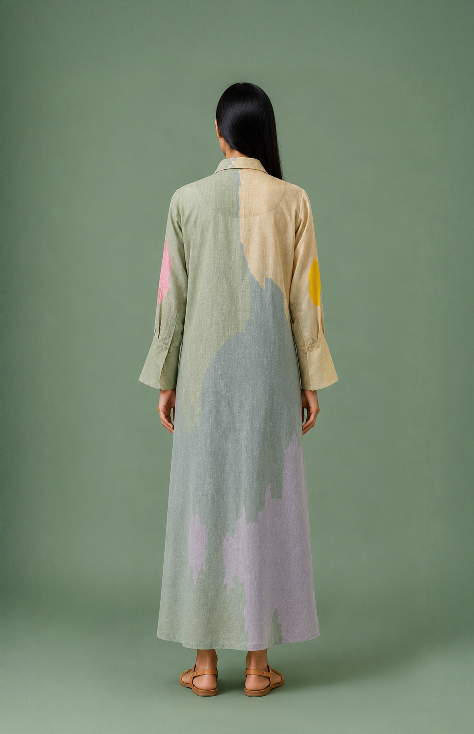 Ikat Cutwork Flow Dress