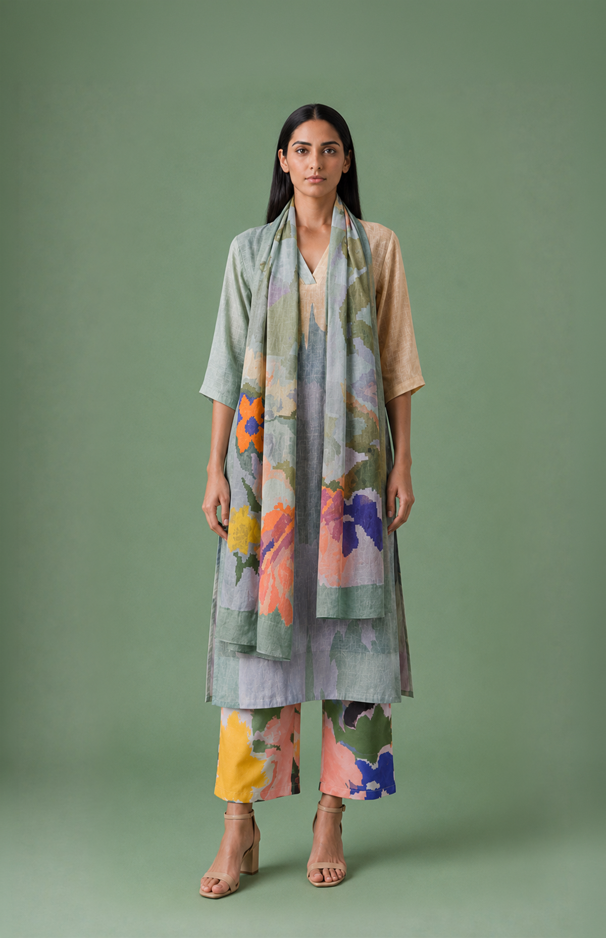 Ikat Stole Set