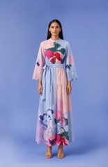 Ikat Cutwork Long Dress