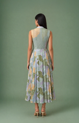 Ikat Pleated Dress