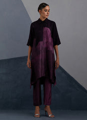 Omen Plum & Indigo Kurta Set