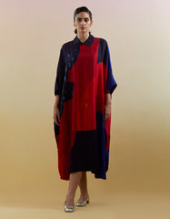 Zenith Navy & Red Kaftaan Set