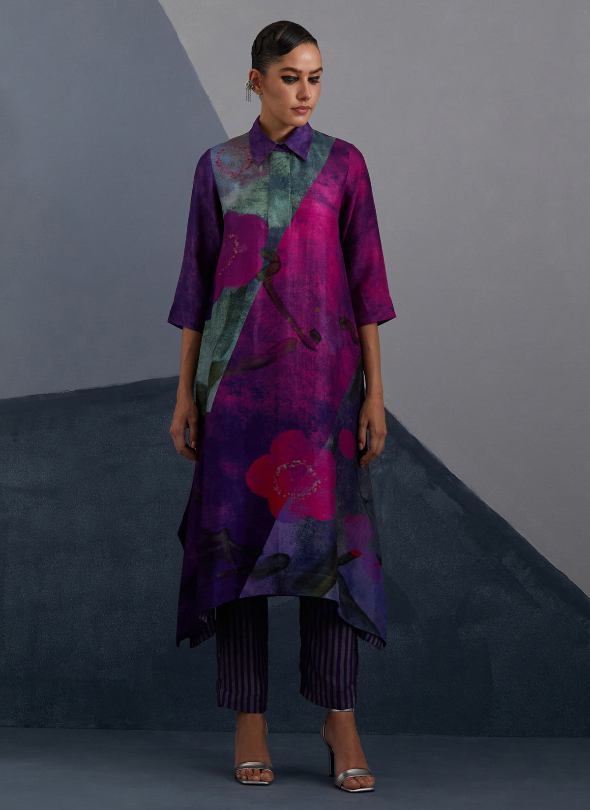 Vineyard Purple & Fuchsia Pink Kurta Set