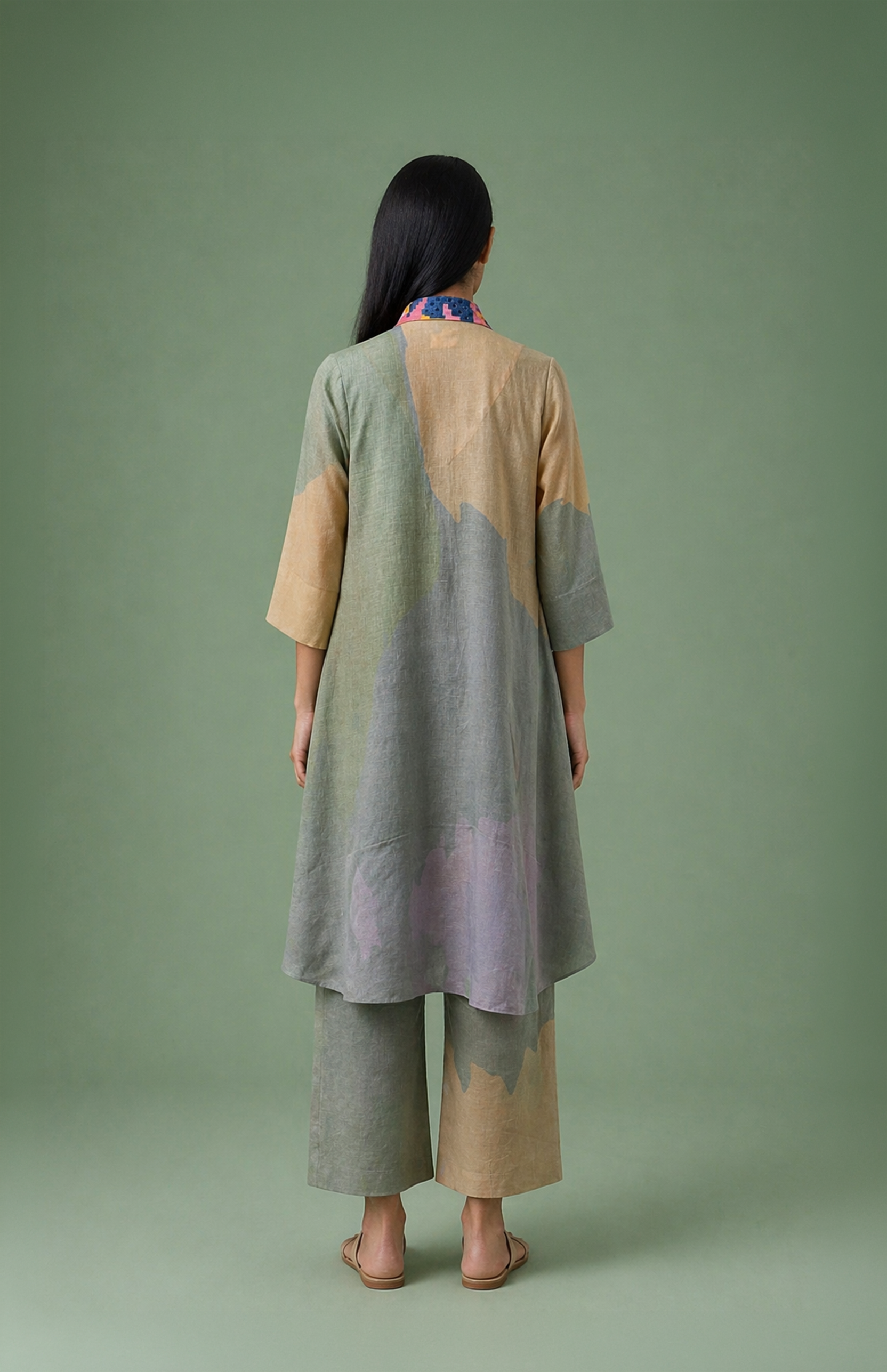 Ikat Cutwork Tunic Set