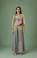 Ikat Cutwork Jacket Set