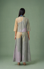 Ikat Cutwork Jacket Set