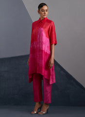 Omen Vermilion & Fuchsia Kurta Set