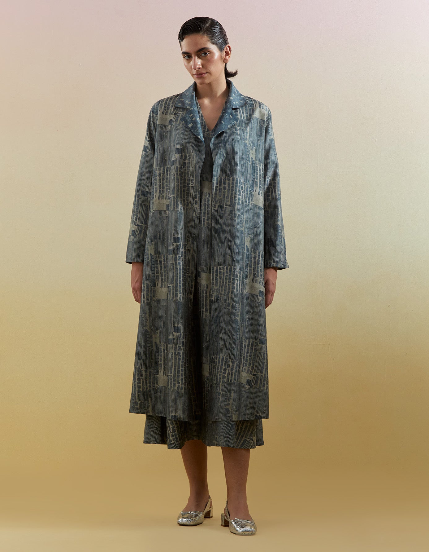 Scribe Indigo & Slate Dress (with Jacket)