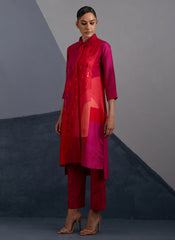 Zenith Vermilion & Fuchsia Kurta Set