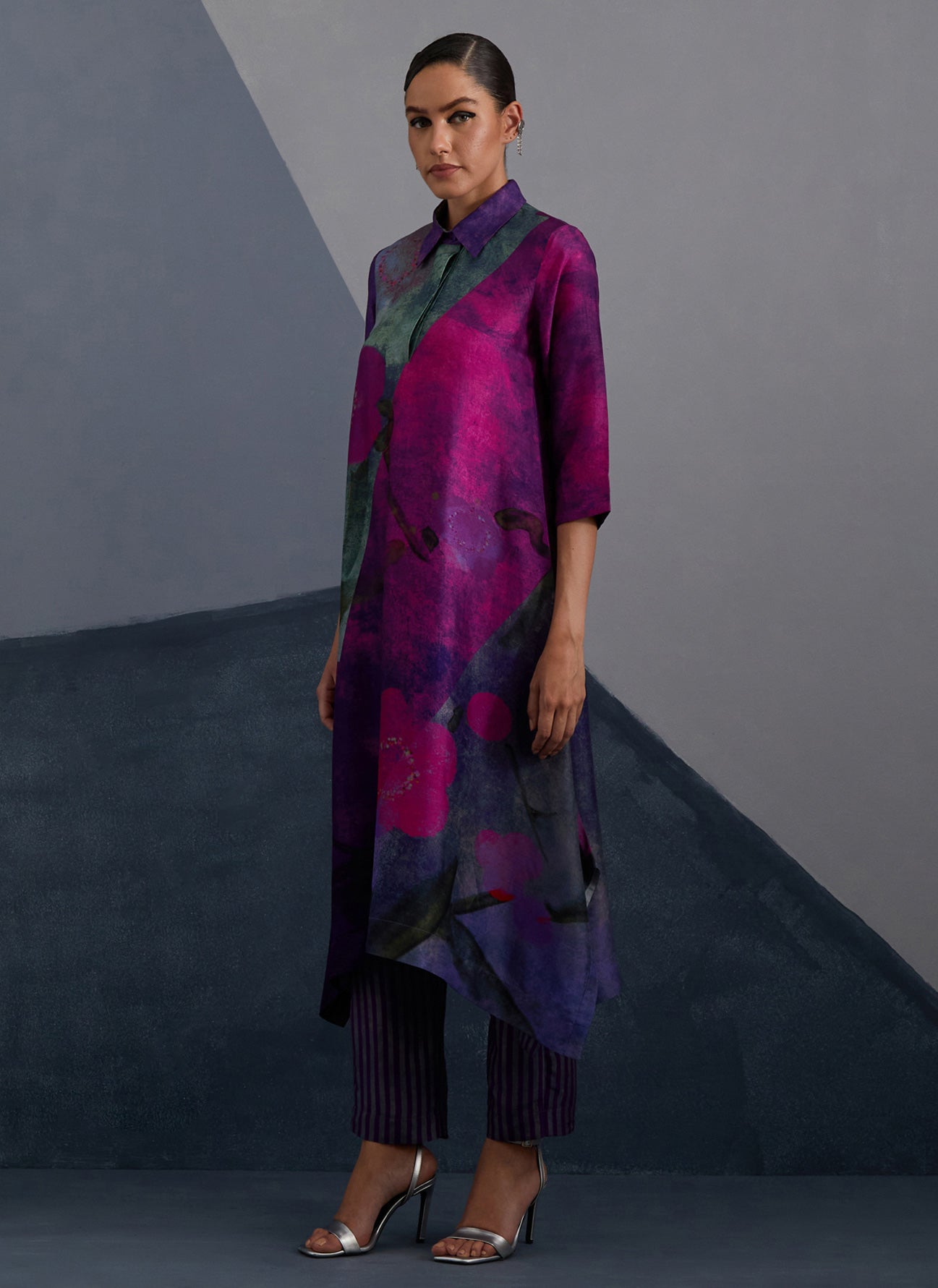 Vineyard Purple & Fuchsia Pink Kurta Set