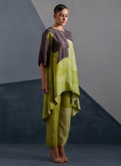 Omen Moss & Coffee Kurta Set