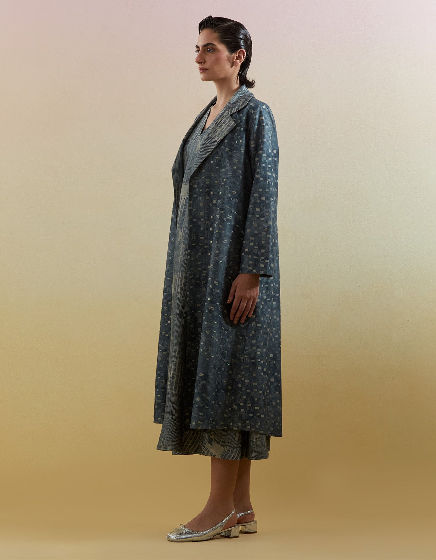 Scribe Indigo & Slate Dress (with Jacket)