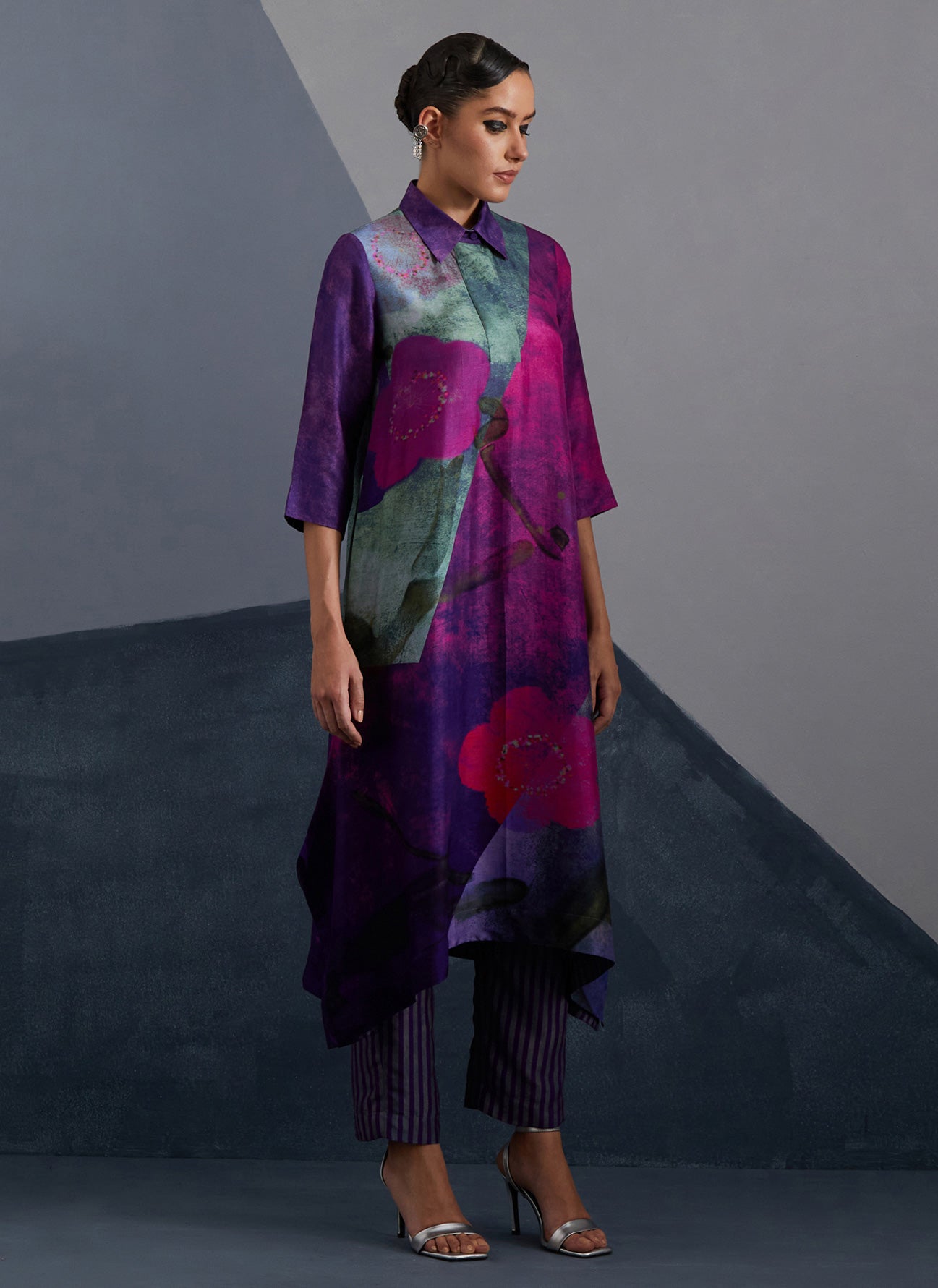 Vineyard Purple & Fuchsia Pink Kurta Set