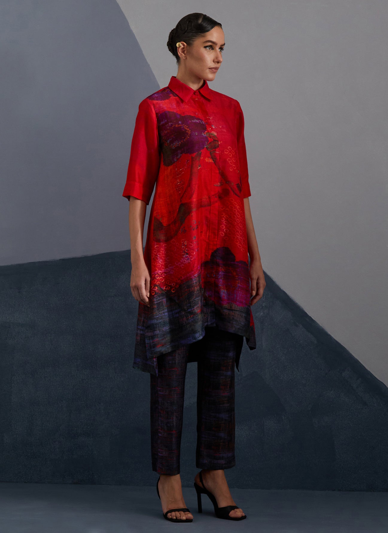 Vineyard Ruby & Black Kurta Set