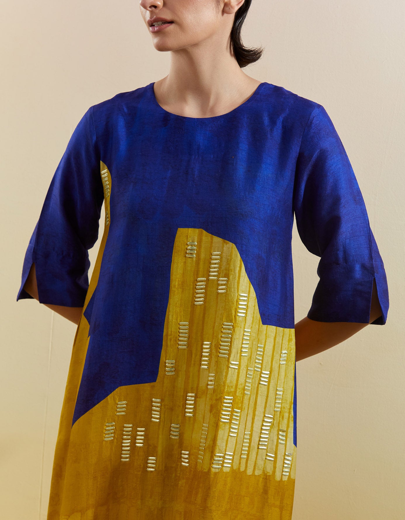 Omen Azure & Amber Kurta Set