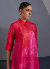 Omen Vermilion & Fuchsia Kurta Set