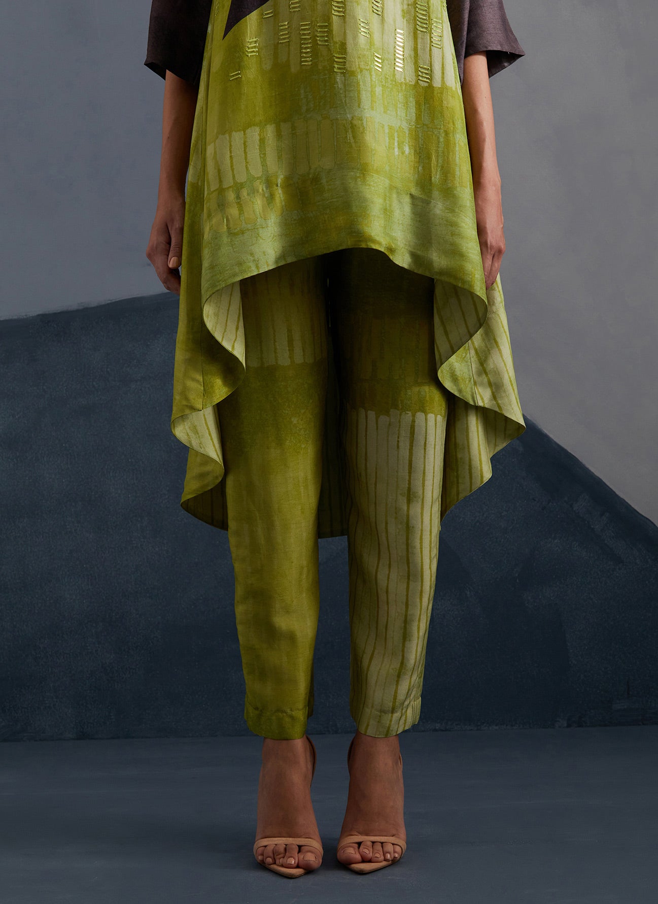 Omen Moss & Coffee Kurta Set