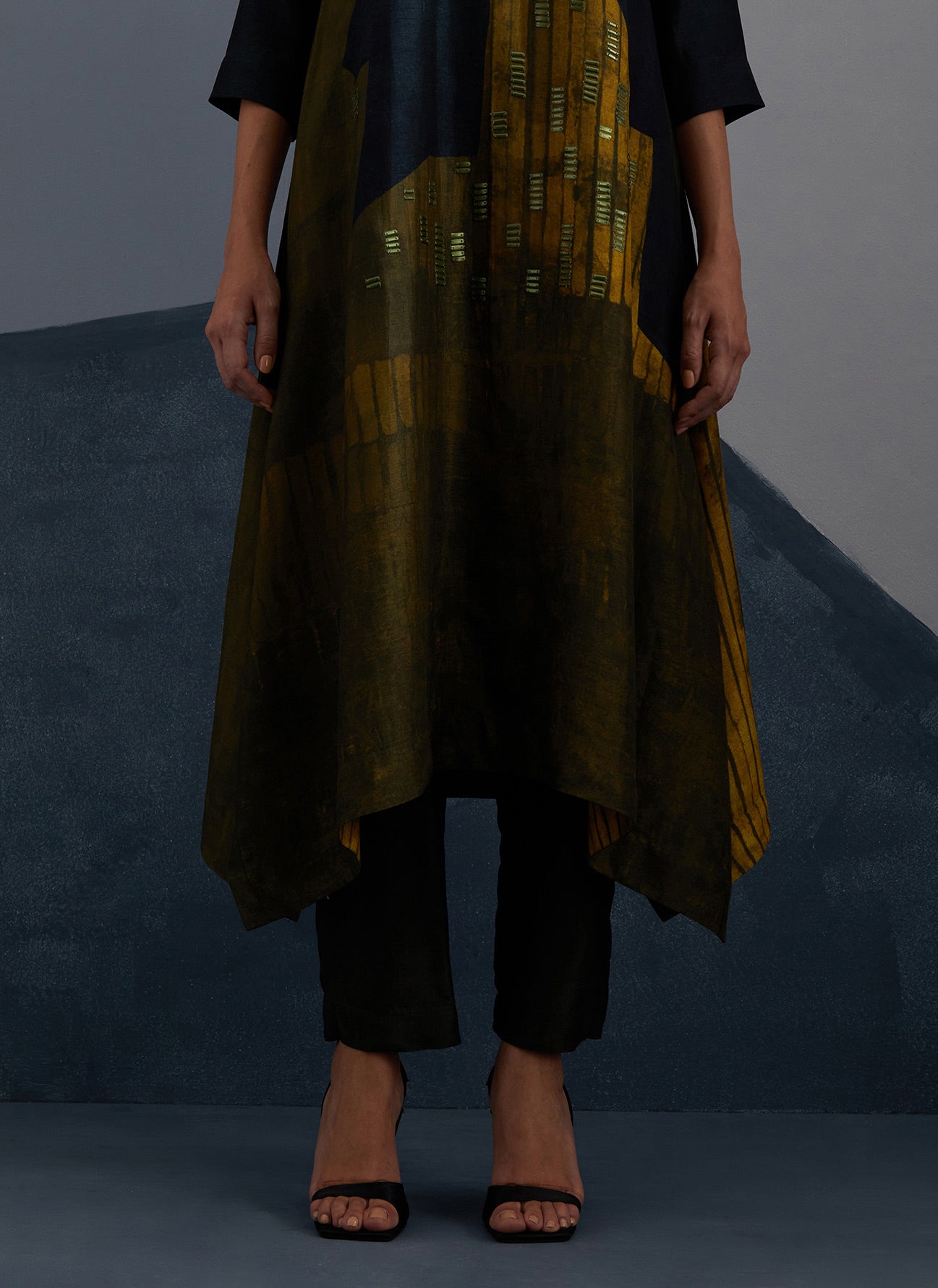 Omen Midnight & Gold Kurta Set