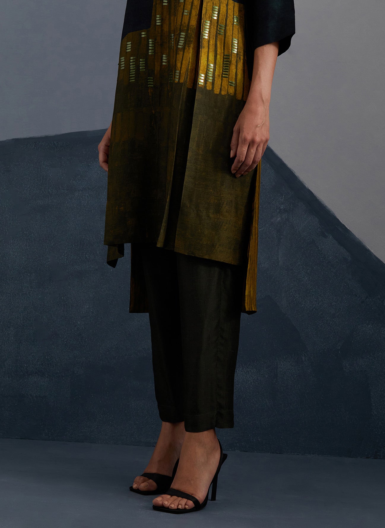 Omen Midnight & Gold Kurta Set